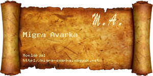 Migra Avarka névjegykártya